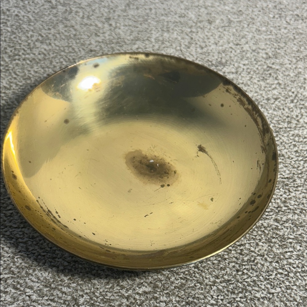 Vintage Brass Decorative Bowl 5 inch wide